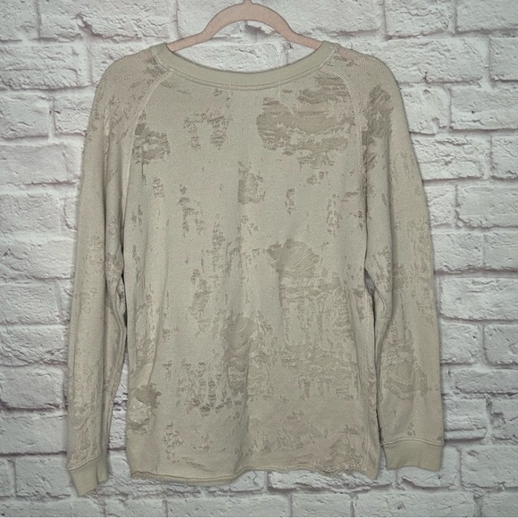 IRO Cenix Woman's Cream Off White Distressed Raw Hem Sweatshirt - Picture 7 of 12